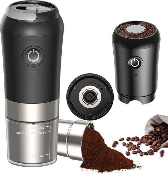 Elettrocaffettiera e zuccheroio a tre in uno - mixer di erbe regolabile - tazza rimovibile - adatto per chicchi di caffè vaniglia spezie