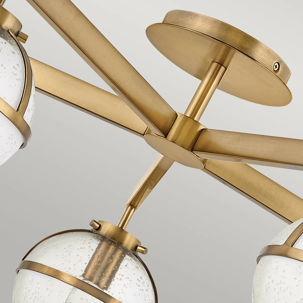 Lampada a sospensione Hollis ottone anticato 5xE14 Hinkley