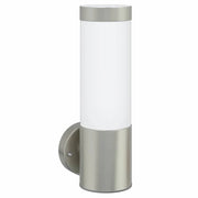 Applique da esterno moderna 12 x 7,5 x 27 cm design minimalista illuminazione resistente alle intemperie in acciaio inox argento 02_0056481