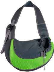 Borsa per Animali Portatile con Mesh Respirante per Piccoli Animali con Supporto Regolabile per Uso Esterno (S: Consigliata per animali che pesano meno di 5 libbre) - verde