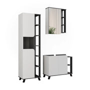 Vicco Set di mobili da bagno Antracite/bianco 3 parti