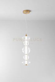Sospensione in metallo e vetro trasparente  e oro spazzolatoBubbles LED 38W 3000K CRI?80 220-240V 50/60Hz 3040Lm