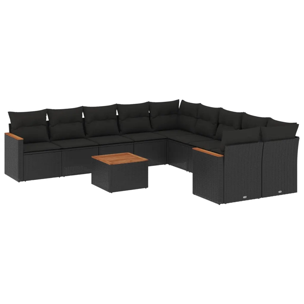 Set Divani da Giardino 11 pz con Cuscini in Polyrattan Nerocod mxl 115164