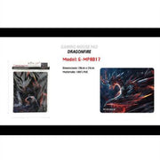 Trade Shop - Tappetino Poggiapolso Tappeto Pc Drago Di Fuoco Gaming Mouse Pad Maxtech G-mpad17 -