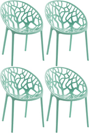 Set 4 sedie da giardino HOPE Verde chiaro
