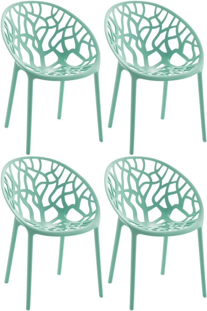 Set 4 sedie da giardino HOPE Verde chiaro