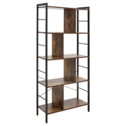 Libreria Scaffale 4 Livelli 8 Scomparti Stile Industriale ¨C zephmum ¨C Marrone 74x30x157,5 cm