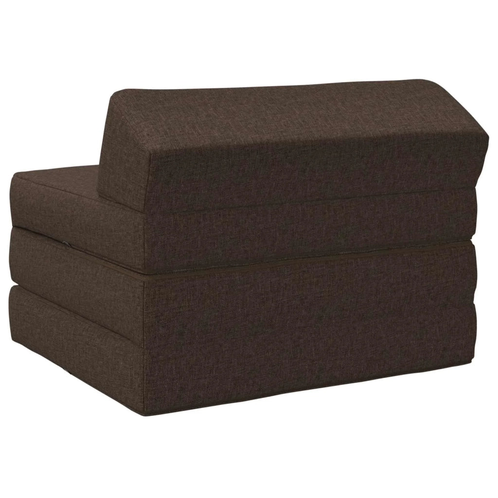 Divano Letto Pieghevole Tortora 200 x 70 x 10 cm Tessuto