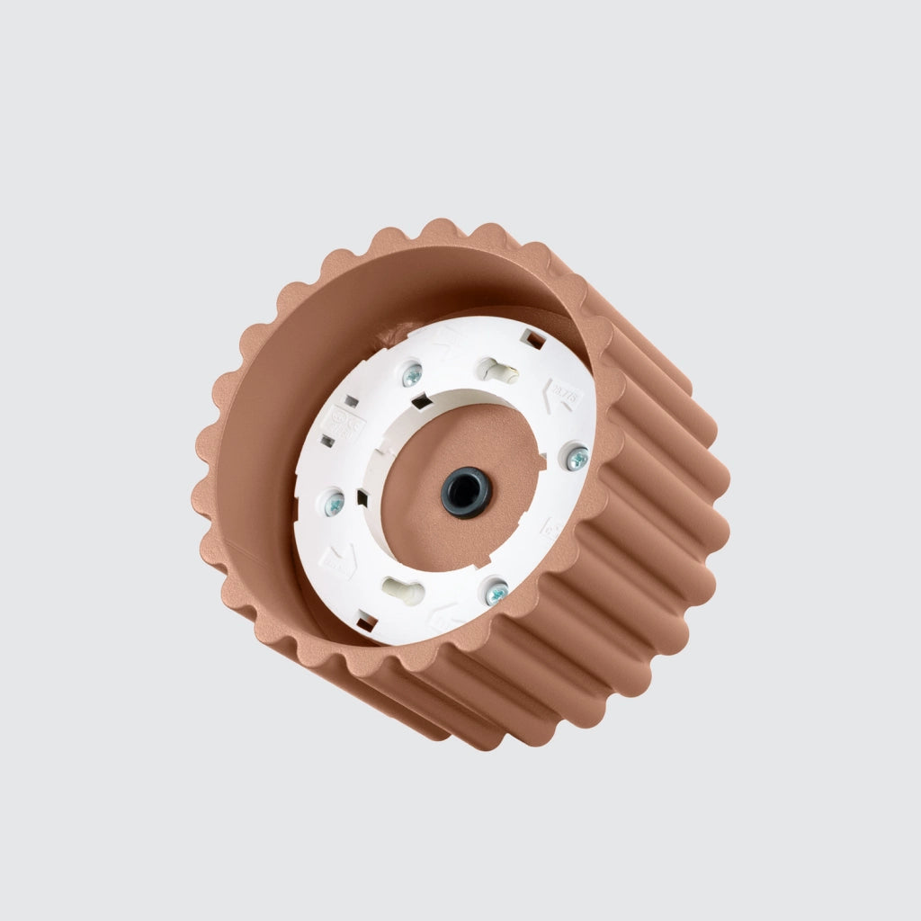 Spot soffitto rigato tondo mocca 6cm GX53 10W VISTAO