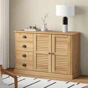 Credenza con Cassetti-Buffet-Armadio da cucina VIGO 113x40x75 cm Legno Massello di Pino