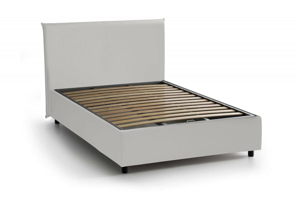 Re, Letto Piazza e Mezza Materasso Incluso Made in Italy, Bianco