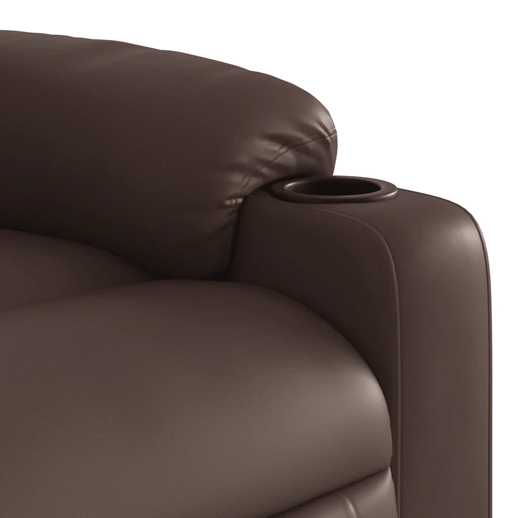 Poltrona Massaggiante Reclinabile marrone in Similpelle 374125