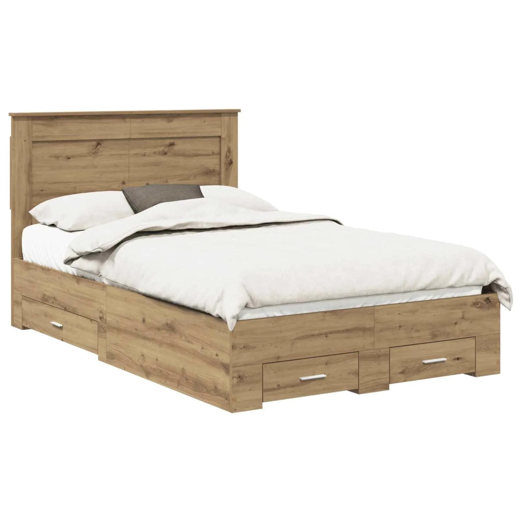 Struttura del letto con cassetto con testiera Legno multistrato 3410341