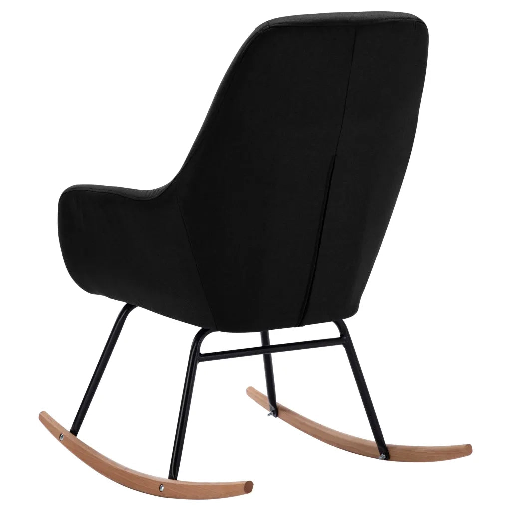 Sedia a Dondolo Nera in Tessuto CFW5732994