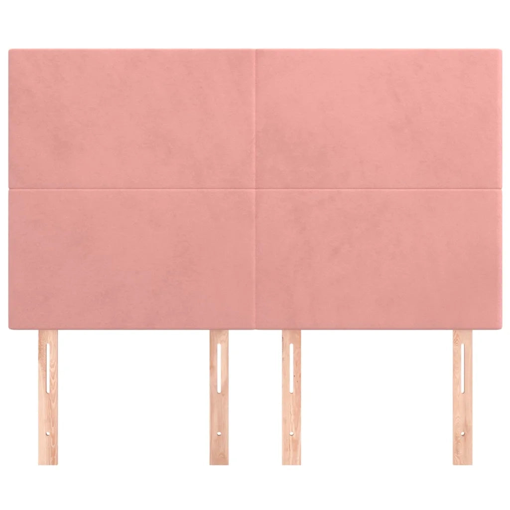 Testiere 4 pz Rosa 72x5x78/88 cm in Velluto