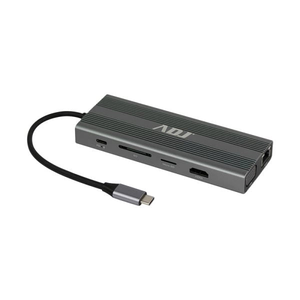 Hub dock type c multiport 12 in 1 usb+hdmi+vga+lan+pd+audio+sd adj - 143-00023