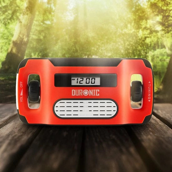 Radio FM/AM - Lampada LED Portatile - Ricaricabile con Energia Solare - Porta USB Portatile - Schermo USB Illuminato - Jack per Cuffie - Torcia Portatile - Compatta e Portatile - Radio di Emergenza - per Campeggio, Escursioni, Pesca