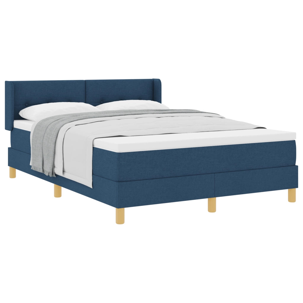 Letto a molle blu con materasso 160x200 cm