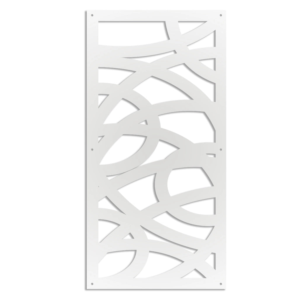 CONCENTRIC - Pannello in PVC traforato - Parasole Misura: 98x198 cm, Colore: bianco