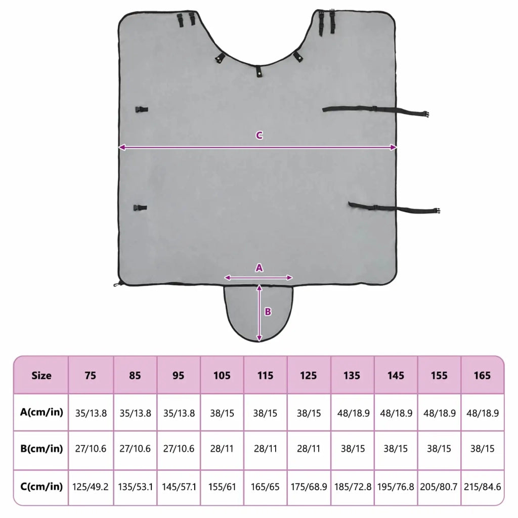 Coperta per Cavalli Grigio chiaro e rosa completo 95 cm CFW1143629