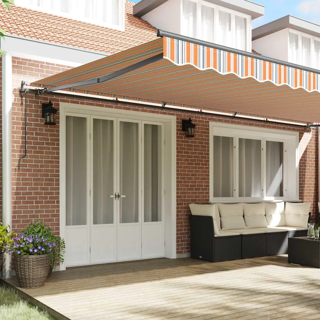 vidaXL Tenda Retrattile Multicolore 600 × 350 cm Tessuto