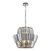 Lampadario cristallo Donna cromato glamour 12 luci E14 Milagro
