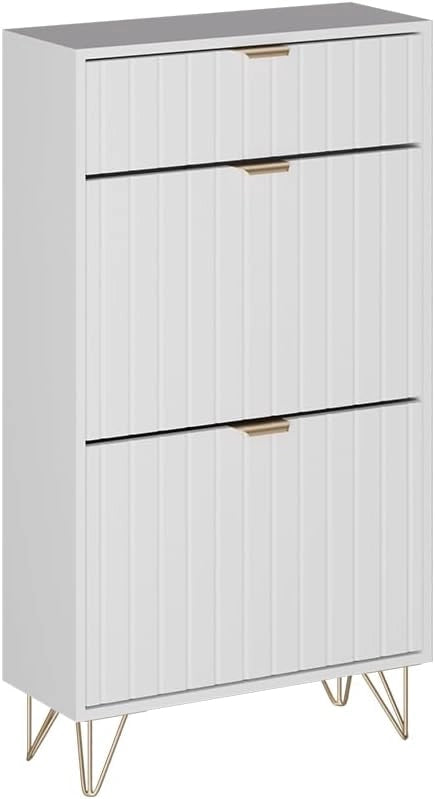 Armadio per le scarpe Helge, Nero, 60 x 107.5 cm 2 scomparti, adatto per riporre scarpe e accessori