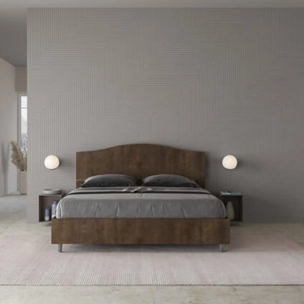 Letto matrimoniale contenitore 160x200 noce Dores