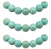 Collana in acciaio con foro 4mm, 85 pezzi, stelle in vetro di colore azzurro turquesa