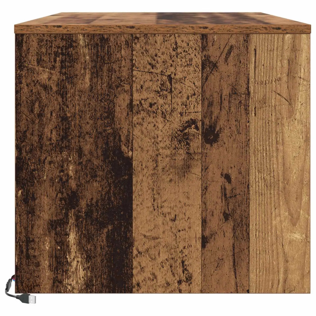 Tavolino da salotto con cassetto Legno vecchio 90 x 50 x 45 cm
