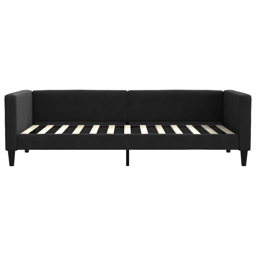 Divano letto | Sof¨¤ letto | Letto singolo Estraibile con Cassetti Nero 100x200 cm in Tessuto
