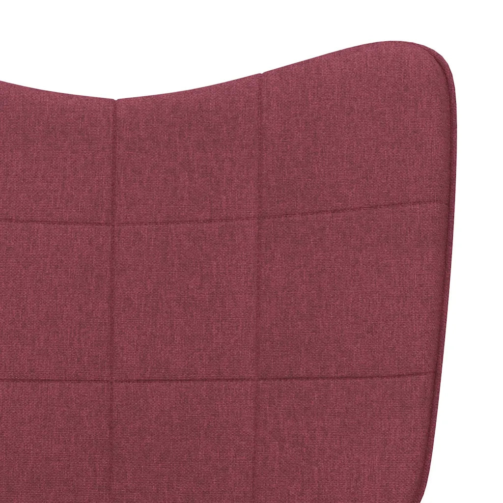 Sedia a Dondolo Rosso Vino in Tessuto CFW6889226