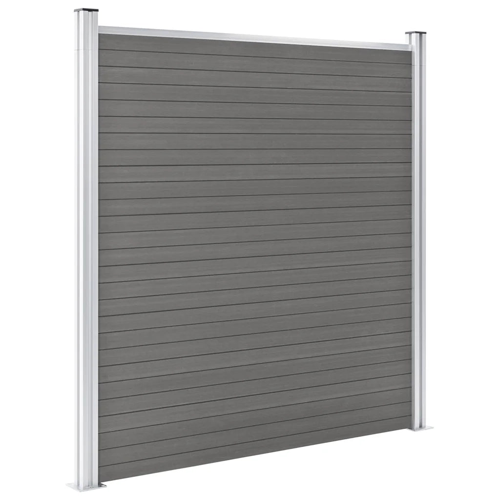 Pannello di recinzione | Recinzione da Giardino in WPC 180x186 cm Grigio