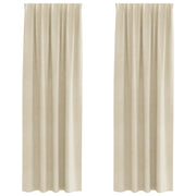 Tende Oscuranti | Tende Blackout 2 pz Crema 140 x 260 cm Velluto