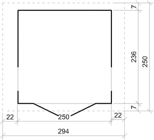Casetta da giardino di qualit? premium 5,9 m² - H252x250x294 cm - Timbela M913A-REDWOOD RED