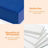 Set di 6 Blocchi per Bambini con Diverse Forme e Colori, Centro attività Palestrina Giocattolo per Arrampicata e Strisciamento (Grigio Chiaro)