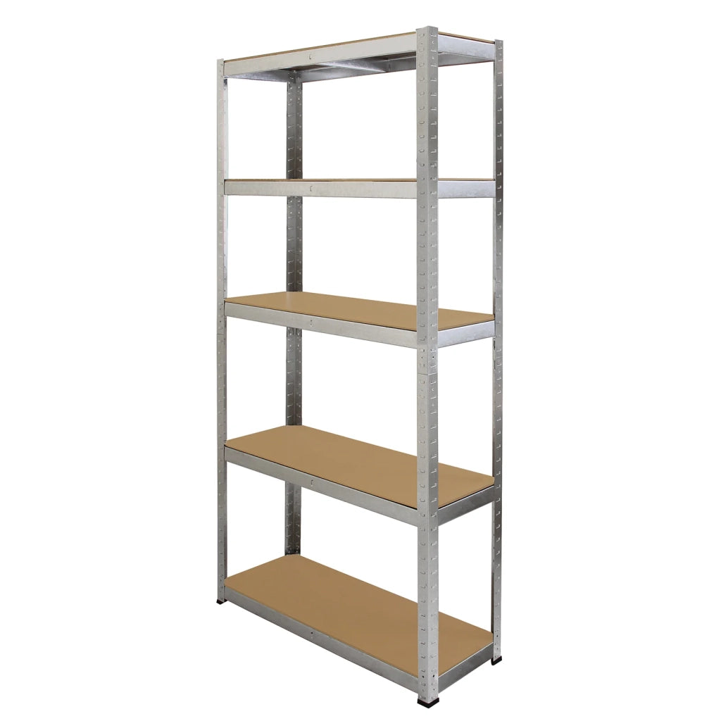 4 Scaffali in Acciaio Senza Bulloni Galwix Grigi Larghi 90cm per Magazzino e Box