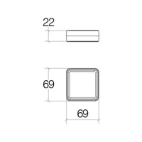 Lineabeta - Ghiera per accessori da appoggio Dado in ottone cromato