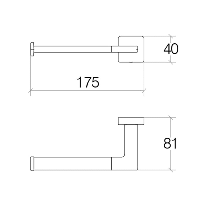 Lineabeta - Portarotolo Dado in ottone cromato