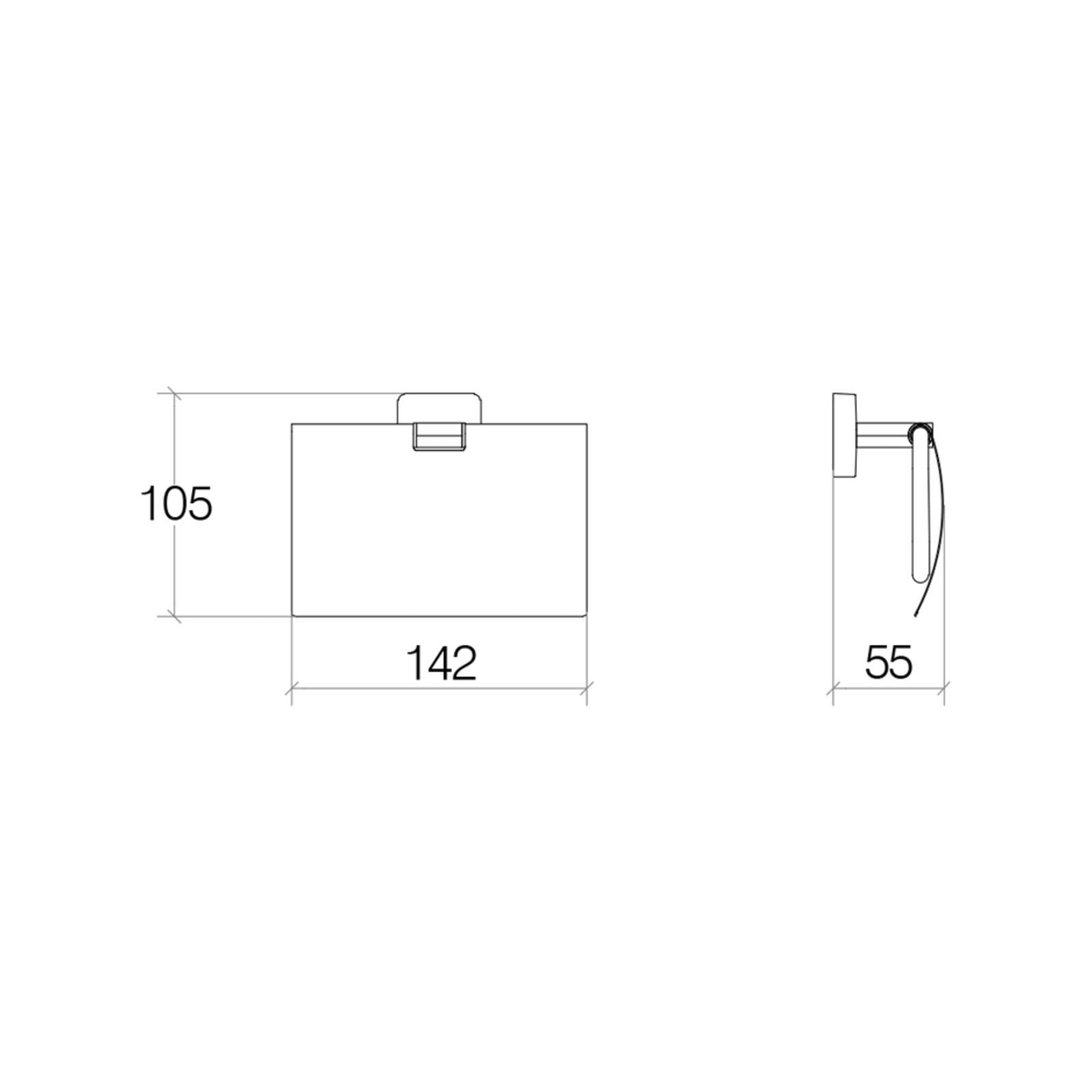 Lineabeta - Portarotolo con coperchio Dado in ottone cromato