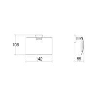 Lineabeta - Portarotolo con coperchio Dado in ottone cromato