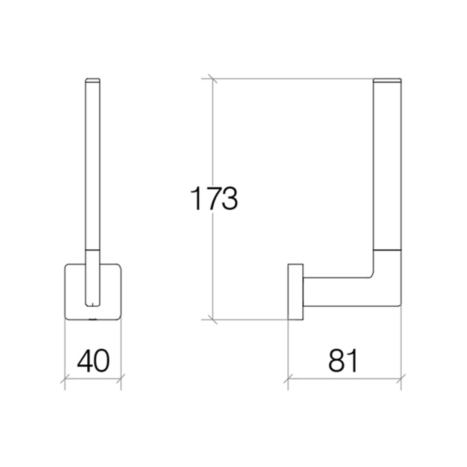 Lineabeta - Portarotolo con riserva Dado in ottone cromato