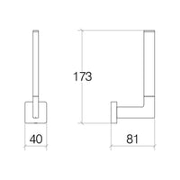 Lineabeta - Portarotolo con riserva Dado in ottone cromato