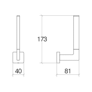 Lineabeta - Portarotolo con riserva Dado in ottone cromato