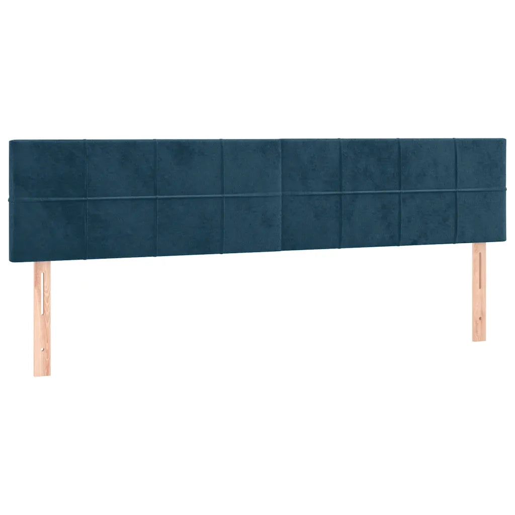 Testiera 2 pz Blu Scuro 80x5x78/88 cm in Velluto