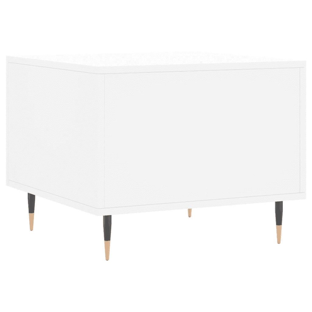 Tavolino da Salotto Bianco 50x50x40 cm in Legno Multistrato 829348