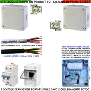 Cancello Elettrico Kit per Cablaggio Protetto da Scatole Fusibile tra Centrale e Motori 220 V Fotocellule Differenziale Scatola Parete