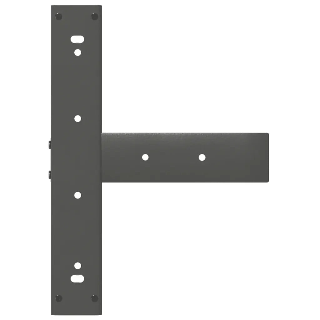 vidaXL Gambe per tavolo da bar a forma di T 2 pz Antracite 50x35x(110-111) cm Acciaio