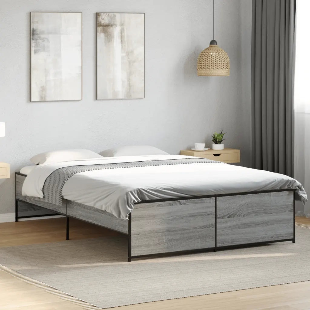 Giroletto Grigio Sonoma 120x190 cm in Legno Multistrato Metallo