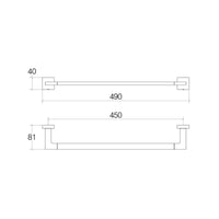 Lineabeta - Porta asciugamani Dado in ottone cromato L.49 cm